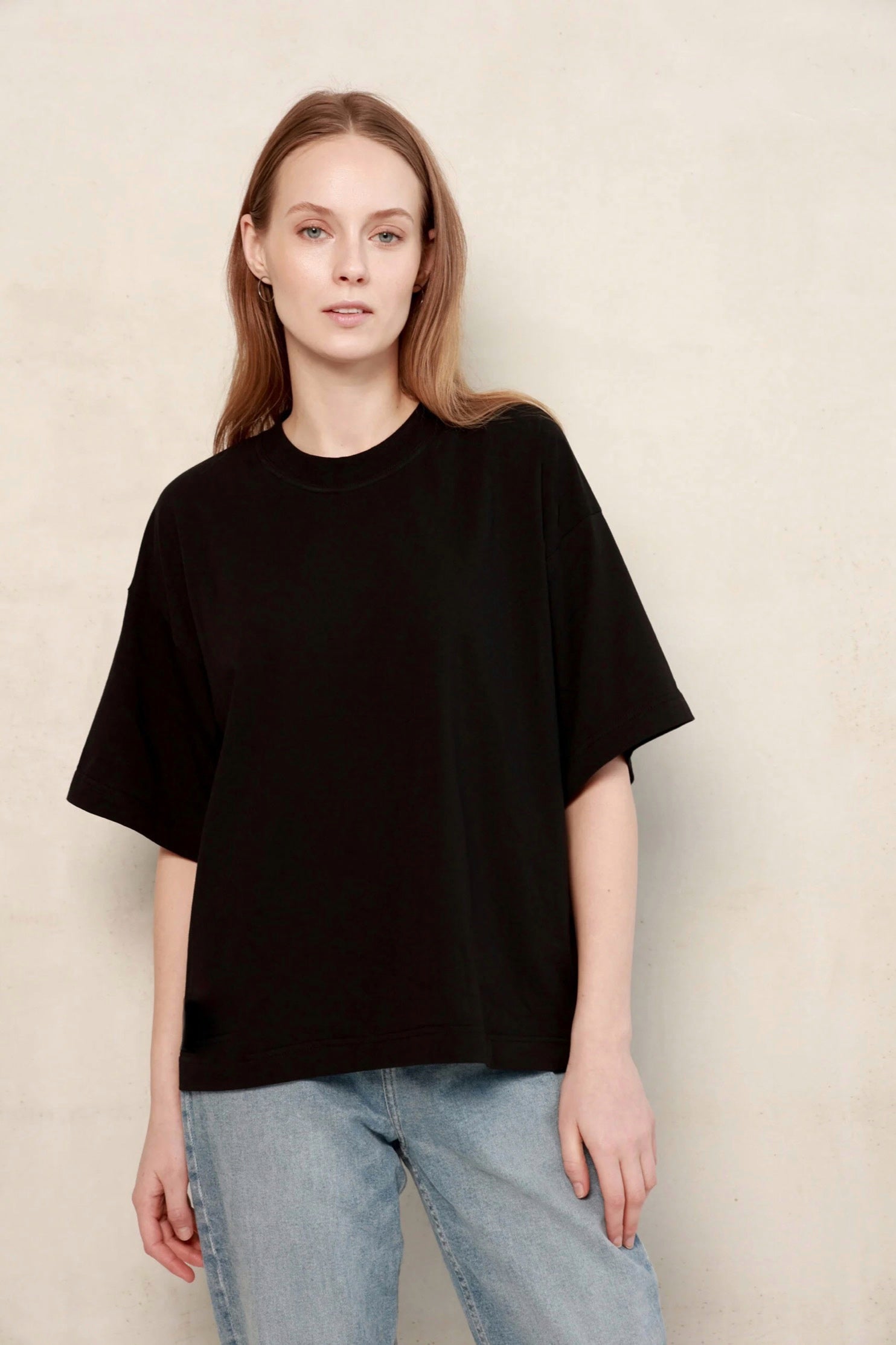 Line T-shirt Zwart