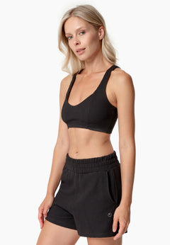 Bella Wafel Croptop Zwart
