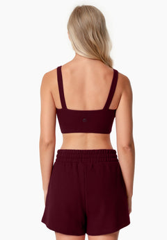 Bella Wafel Croptop Bordeaux