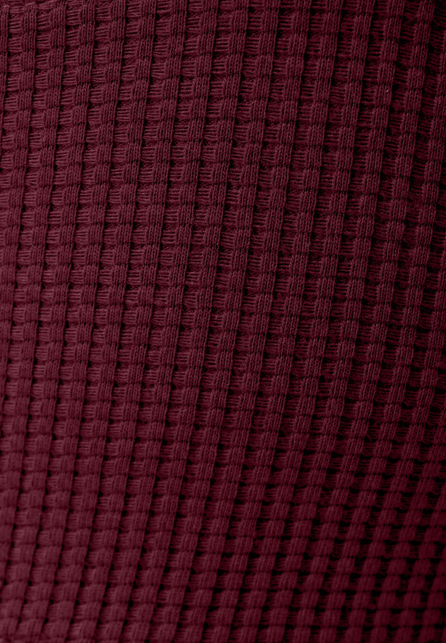 Bella Wafel Croptop Bordeaux