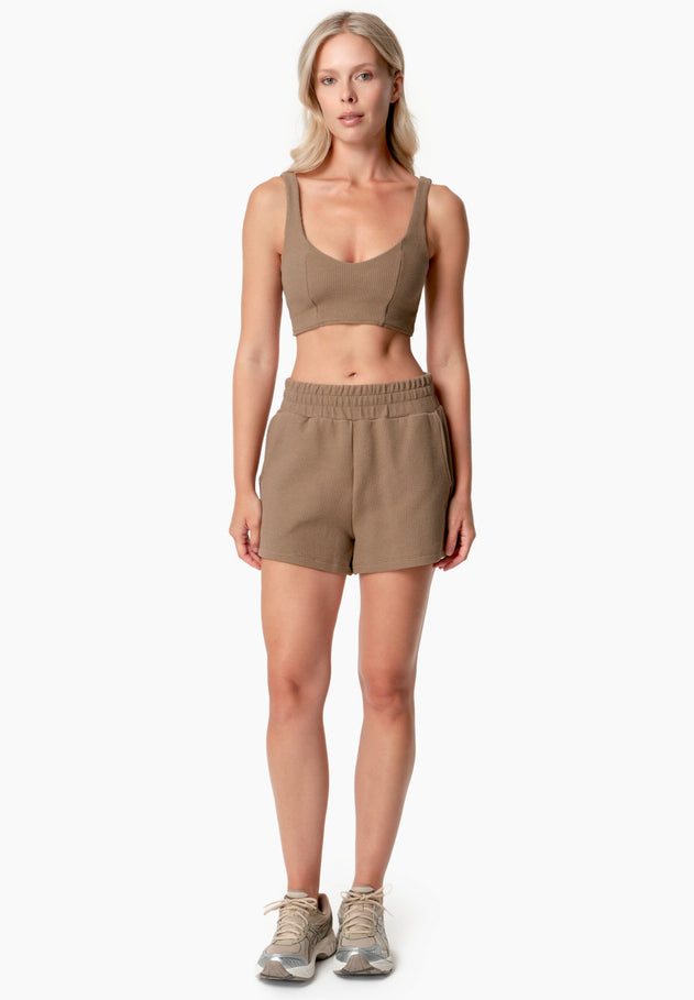 Bella Wafel Croptop Gravel