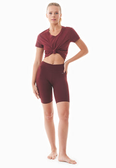 Lolla Organic Cotton Biker Shorts Bordeaux