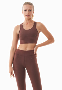 Betsyy Organic Cotton Bralette Coffee Brown