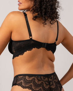 Lace Nursing Bralette Black