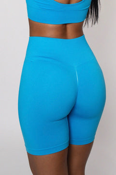 Bliss Push-Up Biker Shorts Malibu Blue
