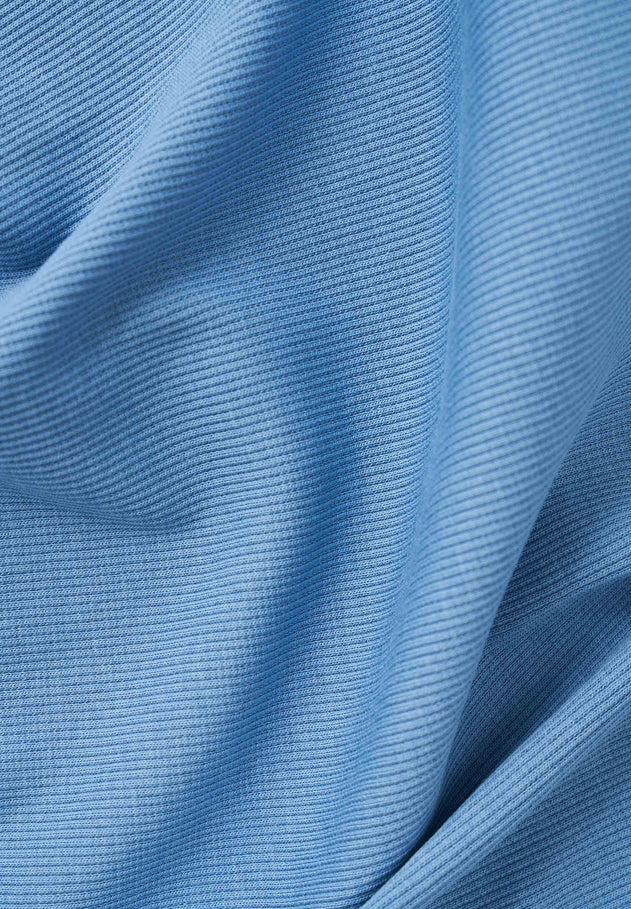 Sonnia Geribbeld Croptop Blue Fog