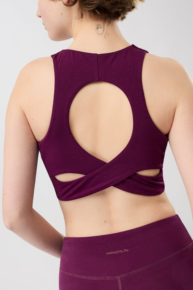 Wellness Sports Bra Black Plum