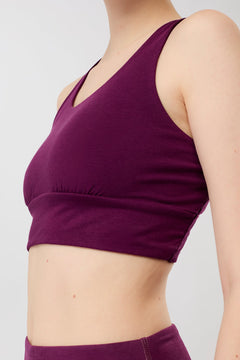 Wellness Sports Bra Black Plum