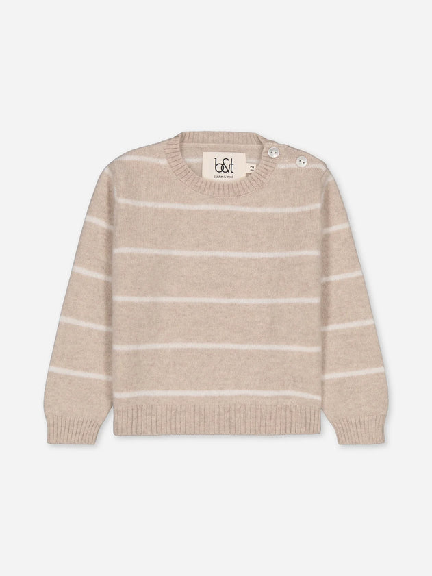 Baby's Cashmere Sweater Stripes Beige