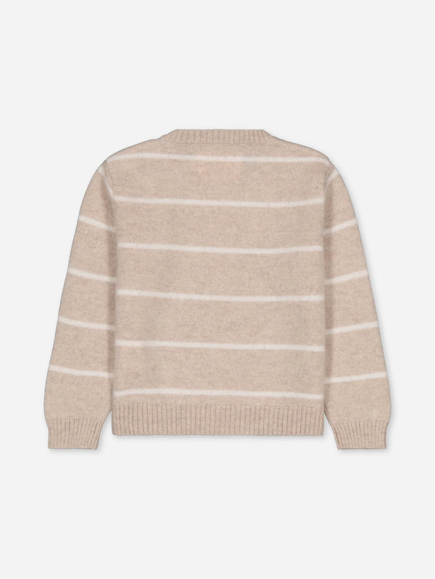 Baby's Cashmere Sweater Stripes Beige