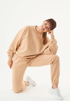 Buket Soft Touch Organic Cotton Sweatshirt Beige