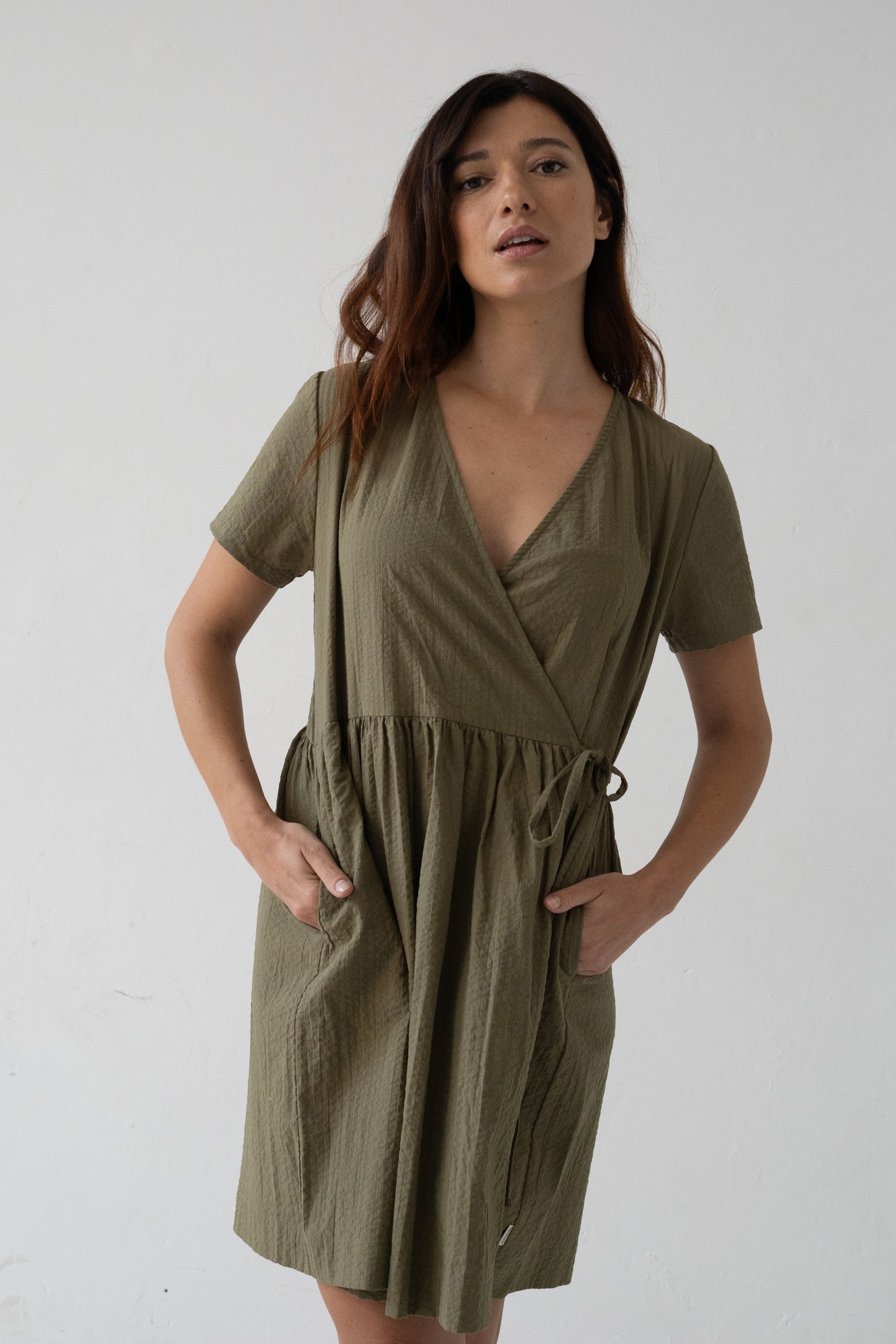 Benoit Wrap Dress Green