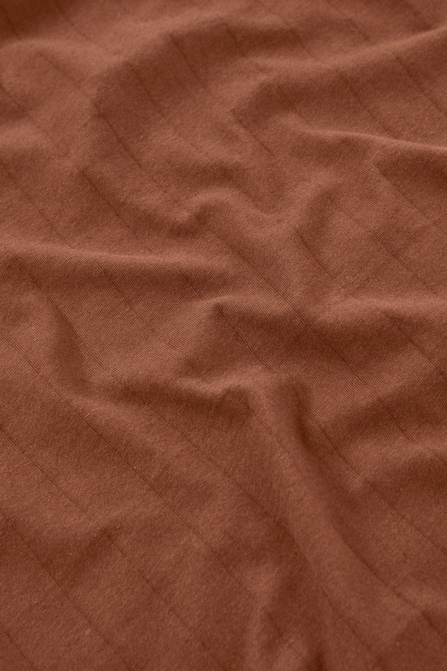 Brooke Short Sleeve Boat Neck T-Shirt Brown