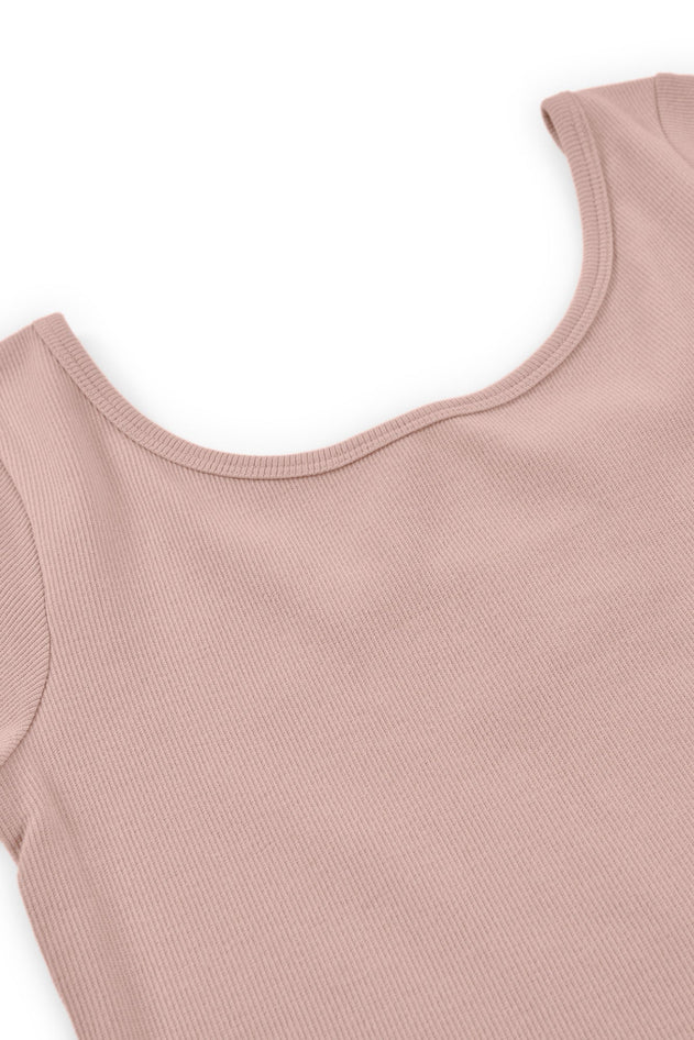 Brooke Short Sleeve Boat Neck T-Shirt Pink
