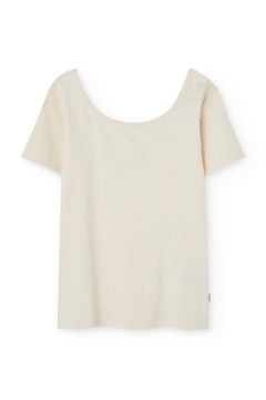 Brooke Short Sleeve Boat Neck T-Shirt White
