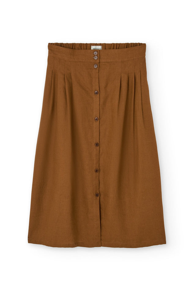 Bernadette Linen Skirt Terracotta