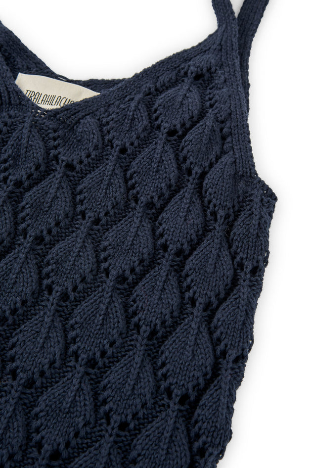 Basile Openwork Tank Top Blue