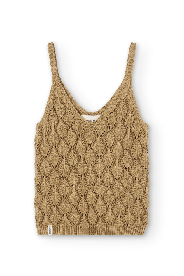 Basile Openwork Tank Top Mustard