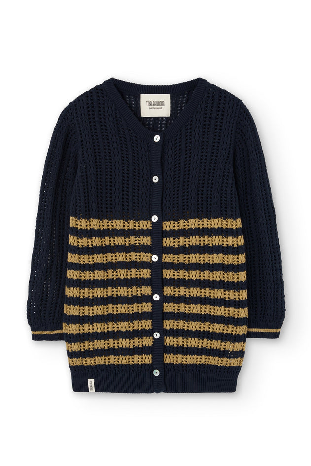 Bibi Katoenen Vest Tweekleurig Blauw