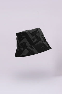 Back to Black Art Camo Waterproof Bucket Hat