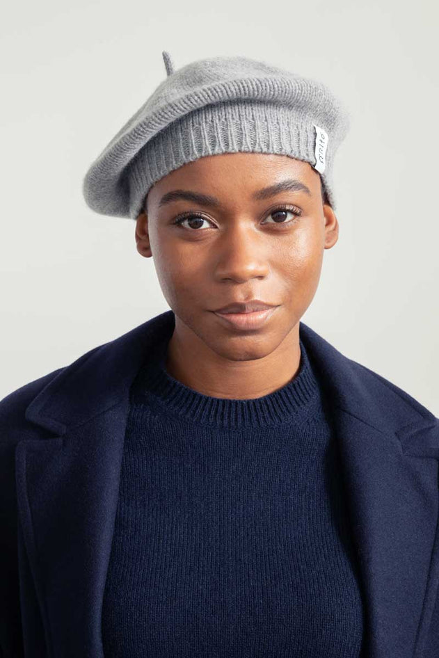 Nicole Recycled Cashmere Beret Grey