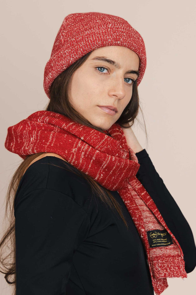 The Hemp Wool Beanie Red