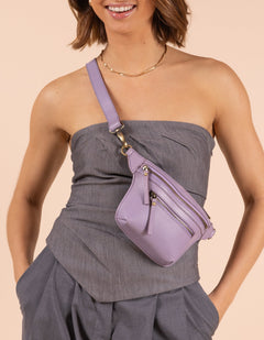 Beck's Bum Bag Classic Leather Lavender