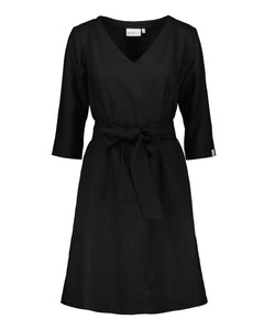 Vera Linen Dress Black