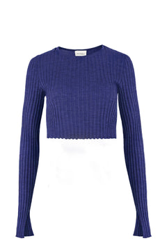 Brera Merino Crop Top Navy