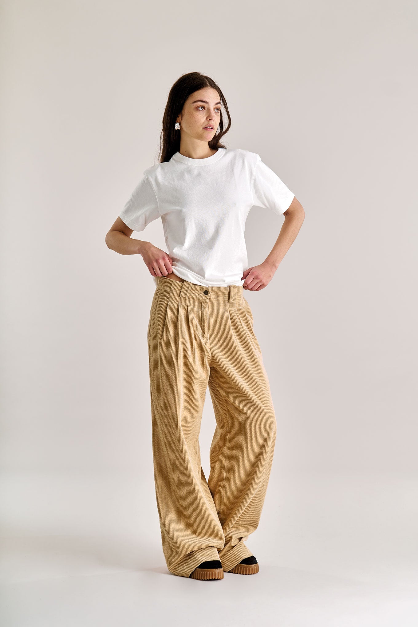 Lola Cord Trouser Croissant Beige