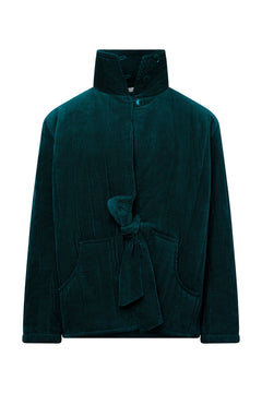 Keneila Organic Cotton Corduroy Coat Marine Green