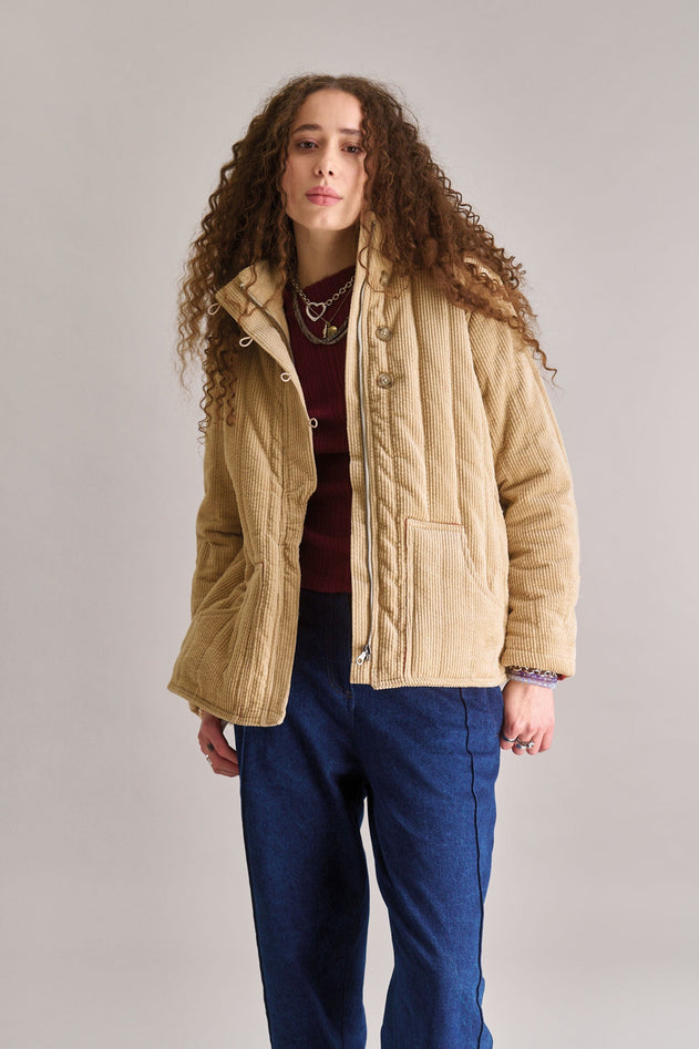Georgia Cord Coat Croissant