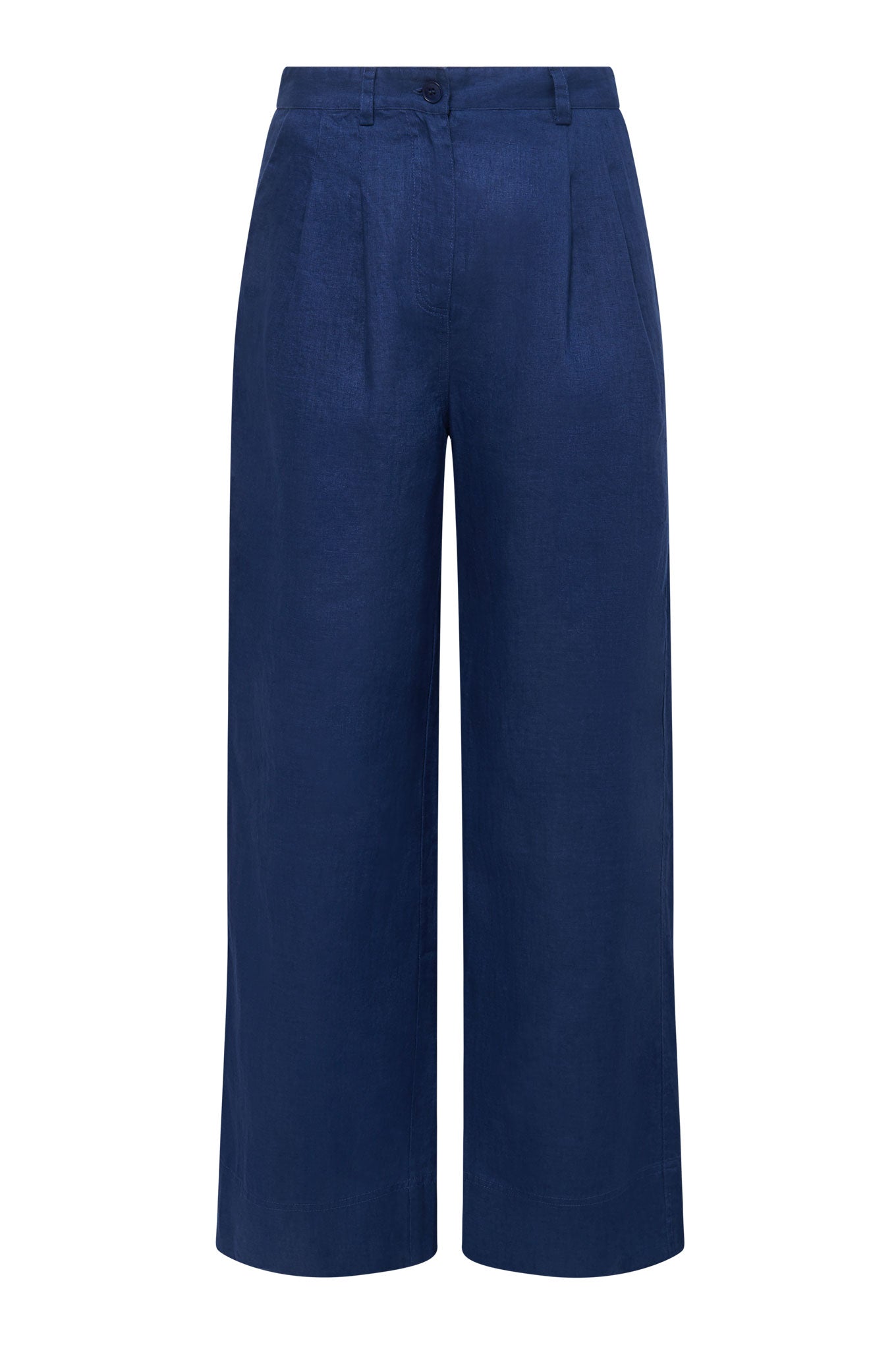 Lion Linen Trousers Navy Blue