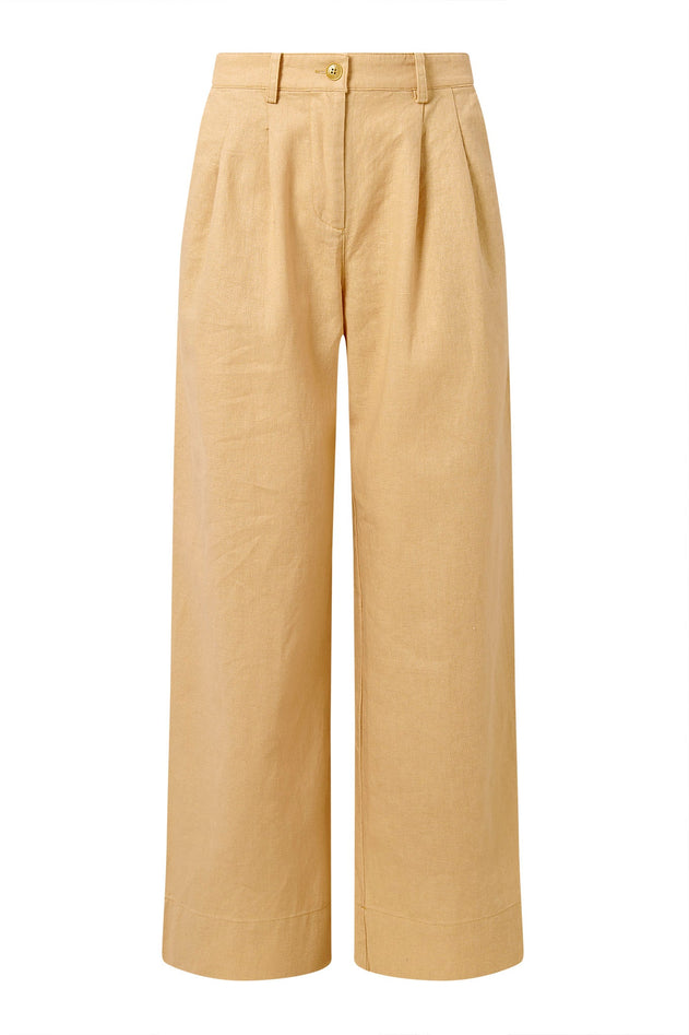 Lion Linen/Organic Cotton Trousers Sand