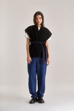 Georgie Reversible Fleece Gilet Black