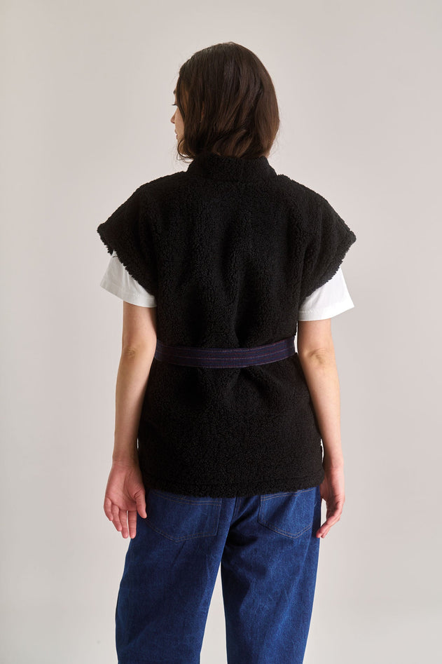 Georgie Reversible Fleece Gilet Black