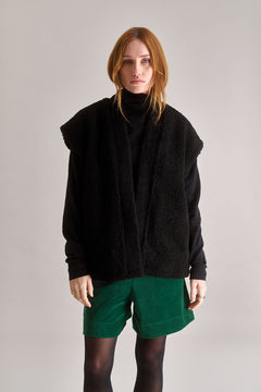 Georgie Reversible Fleece Gilet Black