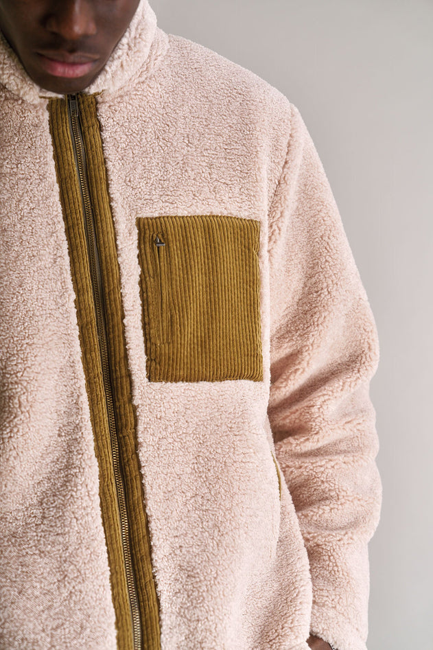 DREW Recycled PET Fleece Jacket- Sand