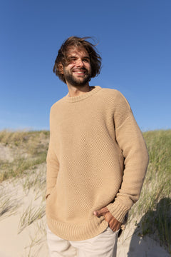 Honeycomb Unisex Jumper Sand