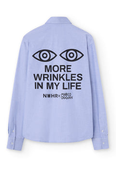 Wrinkles Button-Up Shirt Blue