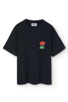 Tulip Print T-Shirt Black