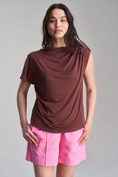 Cate Modal T-shirt Chocolate