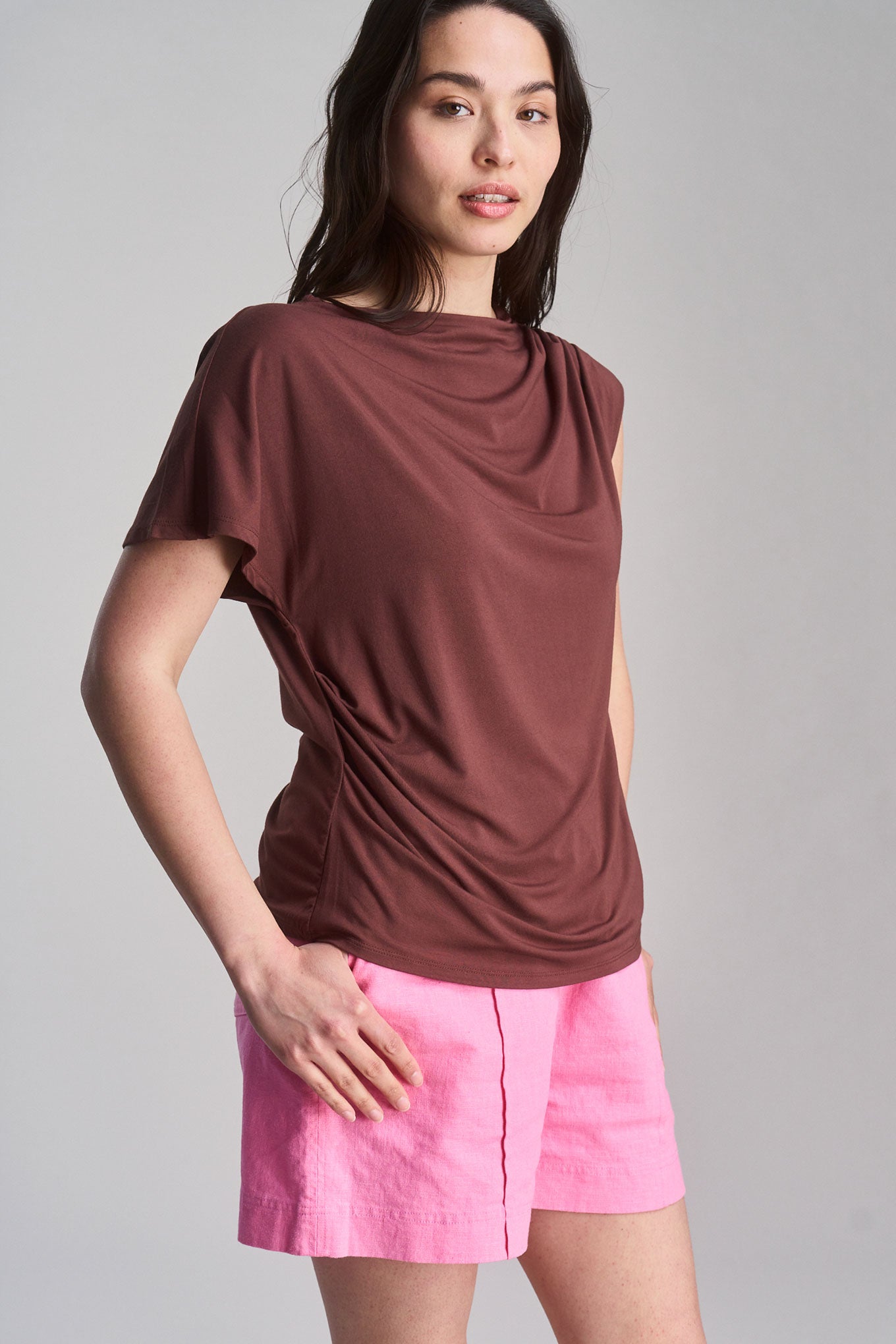 Cate Modal T-shirt Chocolate