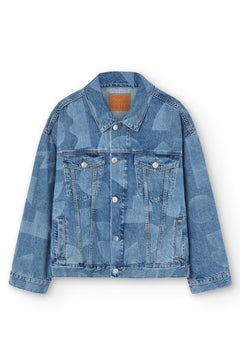 Laser Denim Jacket Blue