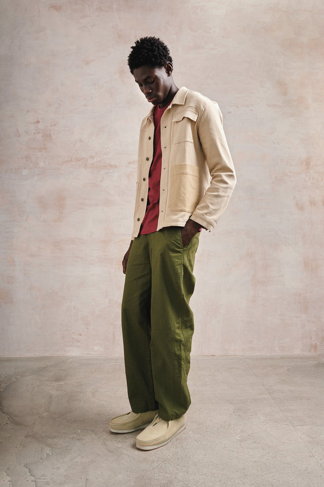 Makulu Linen/Cotton Trousers Khaki