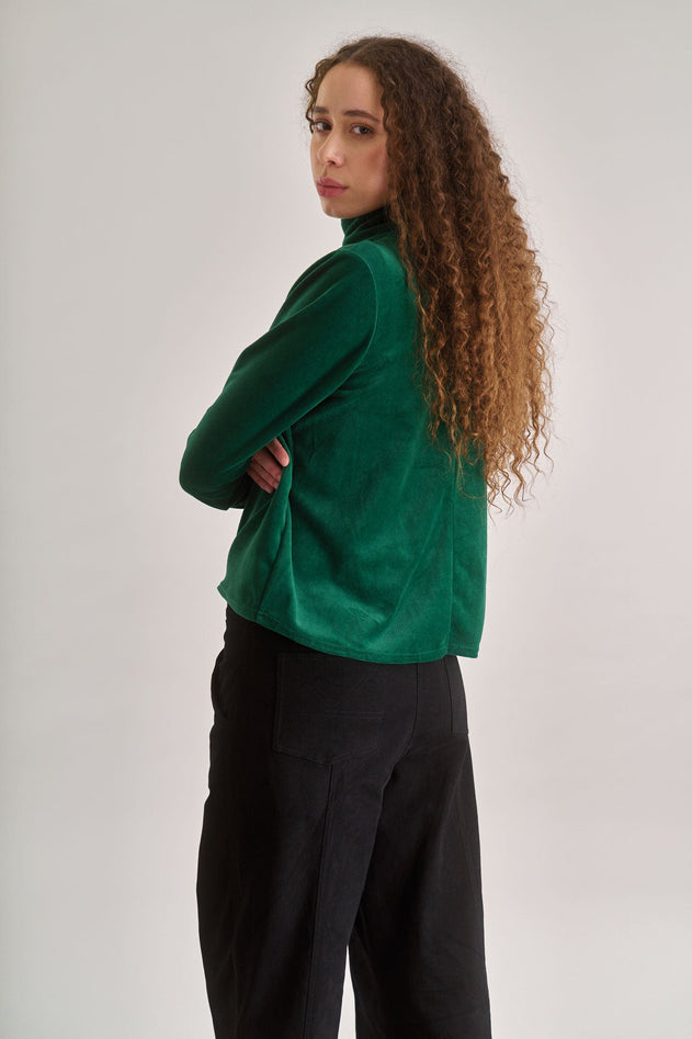 Alice Velvet Top Green