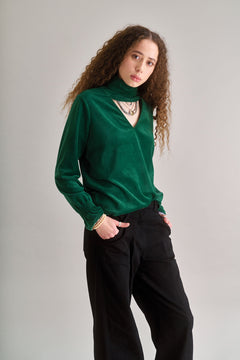 Alice Velvet Top Green