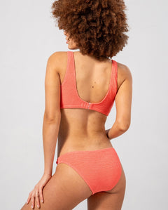 Ring Scoop Bikini Top Coral