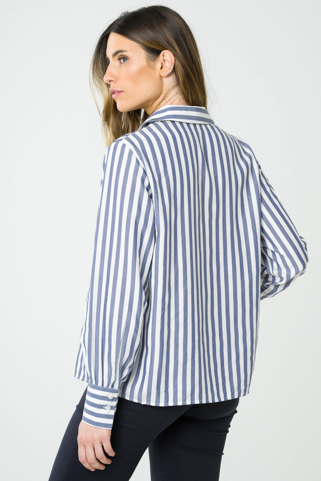 Kauri Button-up Shirt Striped Blue