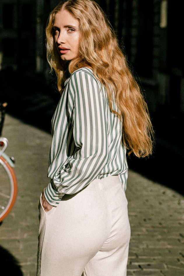 Kauri Shirt Striped Green